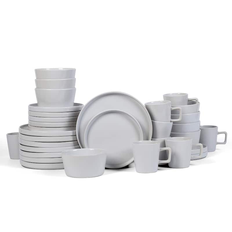 Stone Lain Coupe Stoneware Dinnerware Set - White - 32 Piece