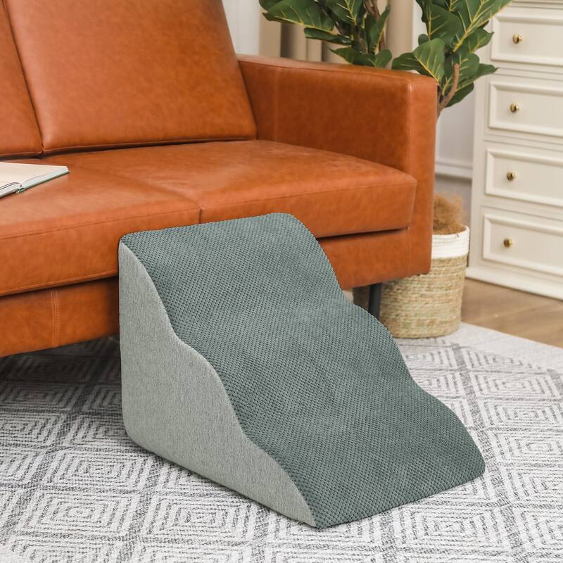 Adeco 3-Tier Dog Stairs Soft Dog Ramp with Removable Cover