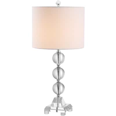 SAFAVIEH Lighting 24-inch Fiona Crystal Clear Table Lamp - 11"x11"x23.5"
