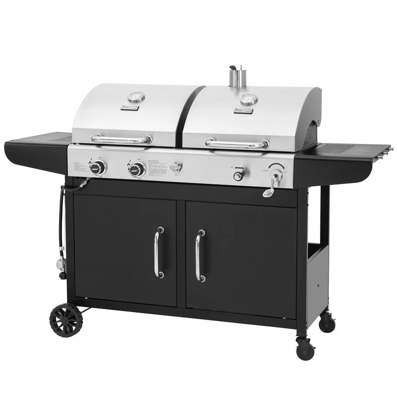 Royal Gourmet 2-Burner Gas and Charcoal Combo Grill, black
