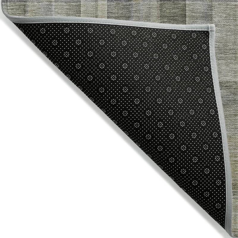 Machine Washable Indoor/ Outdoor Plaid Chantille Rug