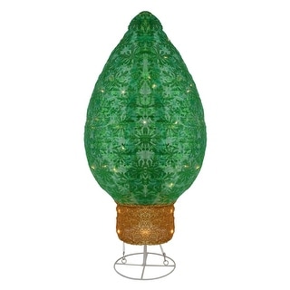 30 quot Green LED Lighted Retro Light Bulb Outdoor Christmas Decoration
