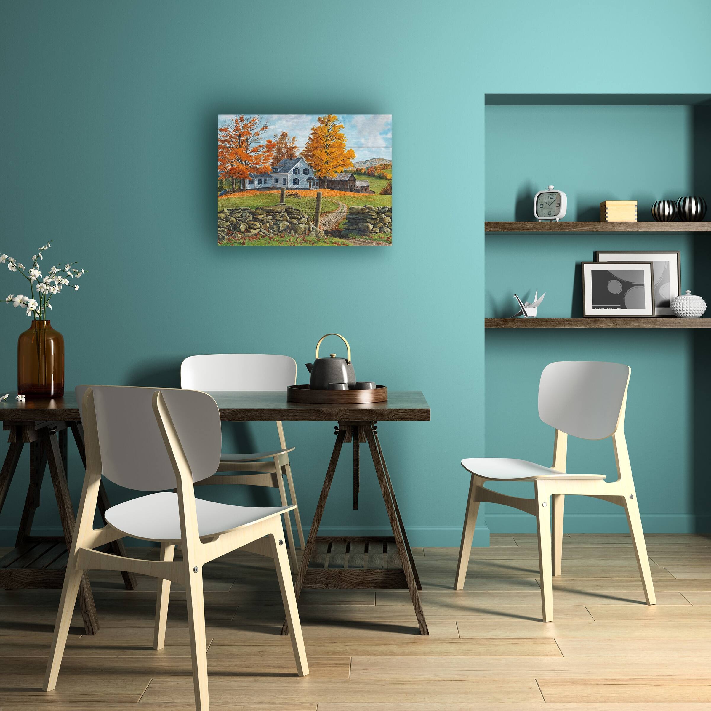 Michael Davidoff 'Autumn Near Guilford' Wood Slat Art Multi Bed Bath & Beyond 37533138