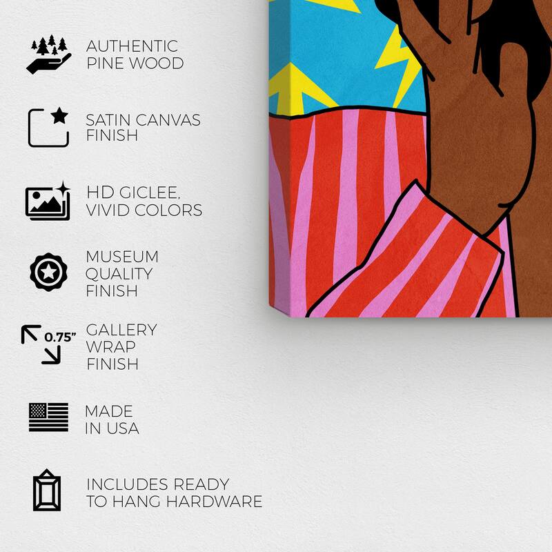 Wynwood Studio Canvas Fashion and Glam Hot Stuff Pink and Hot Pink Modern & Contemporary Wall Art Canvas Print