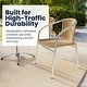 preview thumbnail 26 of 32, 4 Pack Aluminum and Rattan Commercial Indoor-Outdoor Restaurant Stack Chair