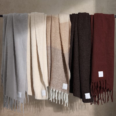 Calvin Klein Sweater Knitted Throw Blanket