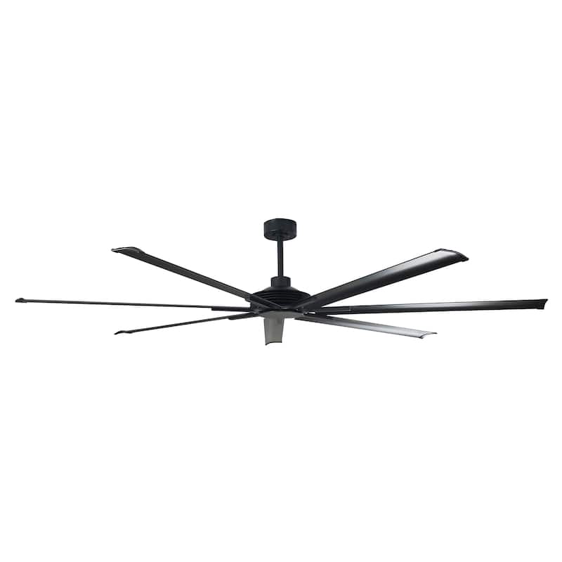 100" Indsutrial Black/ Silver Extra Larger Commercial Ceiling Fan with Remote - 100" Huge Fan