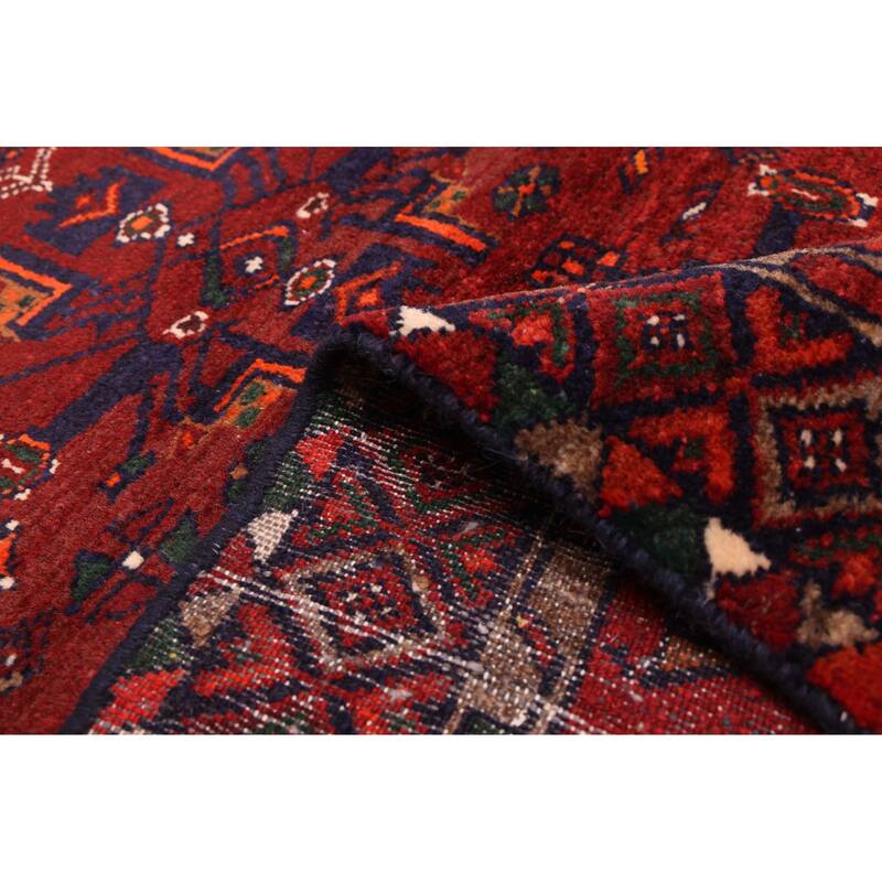 ECARPETGALLERY Hand-knotted Andelz Dark Red Wool Rug - 4'2 x 6'9