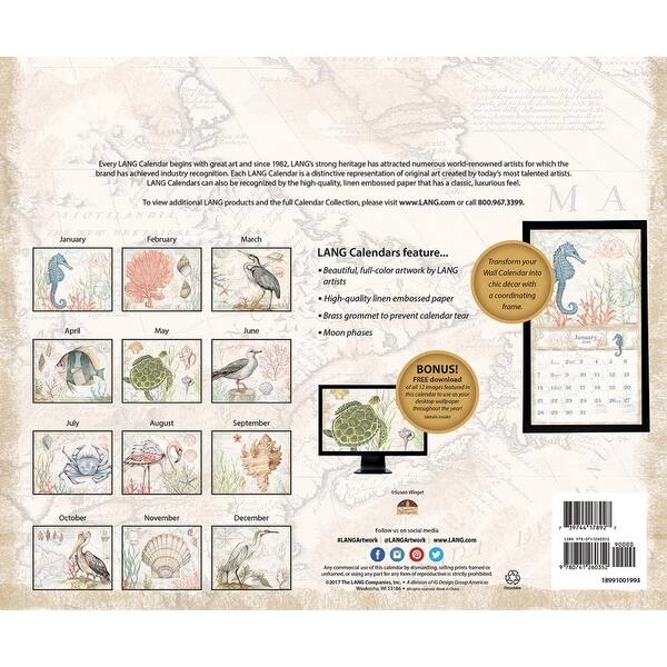 Shop Shoreline Wall Calendar Susan Winget By Lang Companies