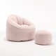 preview thumbnail 62 of 101, Microfiber High-Density Foam Bean Bag Lounge Chairs with Removable Footrest
