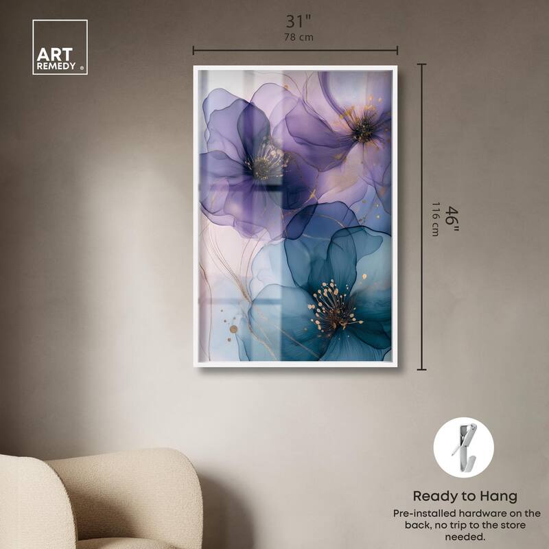 Gilded Cyanescence II Shadowbox by Art Remedy