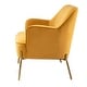 preview thumbnail 71 of 117, Barbara 43" Contemporary Velvet Loveseat Sofa with Goldtone Metal Legs by HULALA HOME