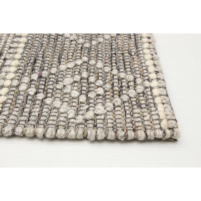 ECARPETGALLERY Braid weave Sienna Khaki Wool Rug - 5'1 x 8'5