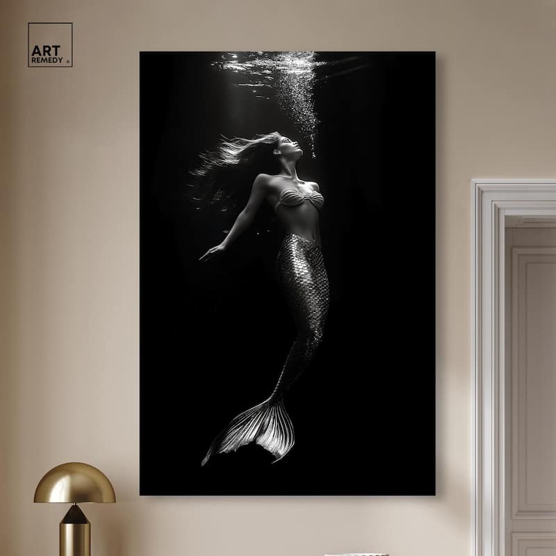 Mermaid Deep Canvas by Art Remedy, Gallery Wrapped