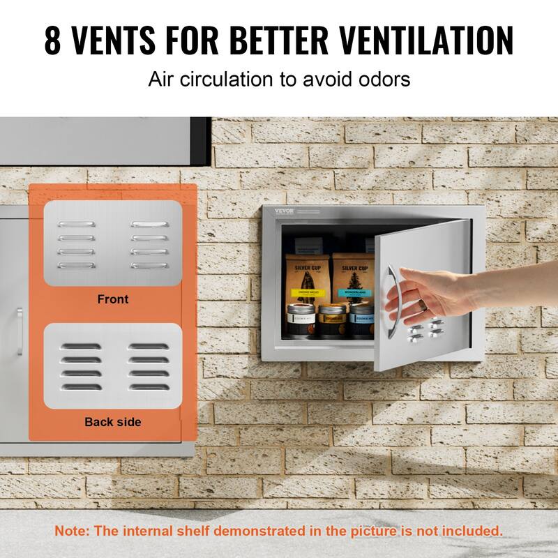 VEVOR Stainless Steel BBQ Access Door for Outdoor Kitchen, Grilling Station