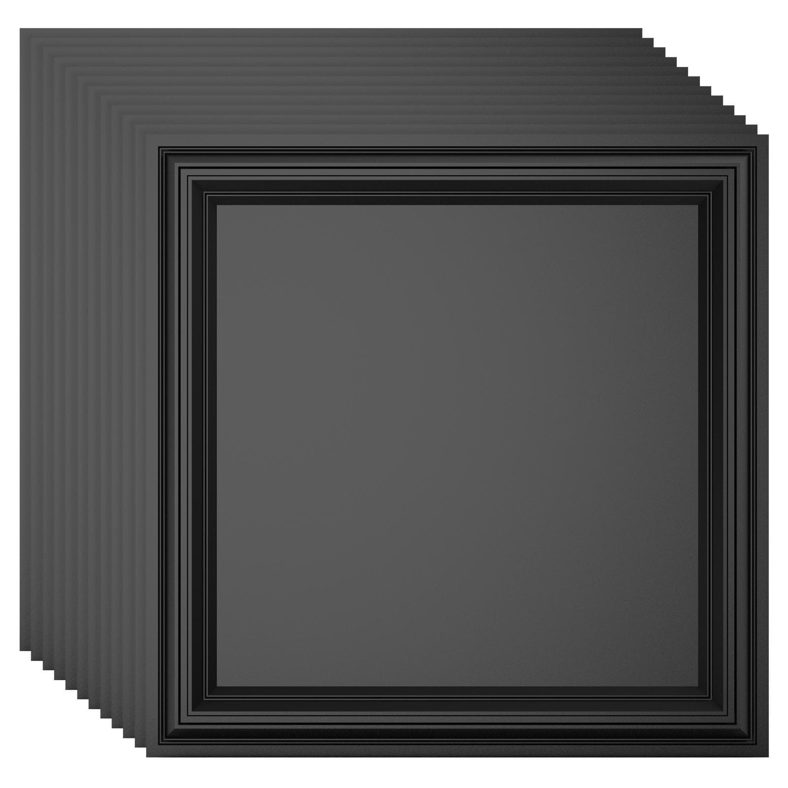 Art3d 12pcs PVC 3D Wall Panels Ceiling Tiles 24"x24" Cover 48 Sq.Ft.