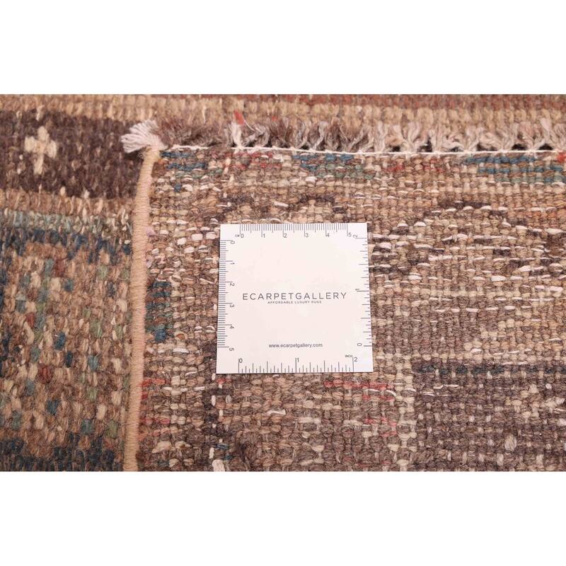 ECARPETGALLERY Hand-knotted Antalya Vintage Brown Wool Rug - 6'3 x 10'6