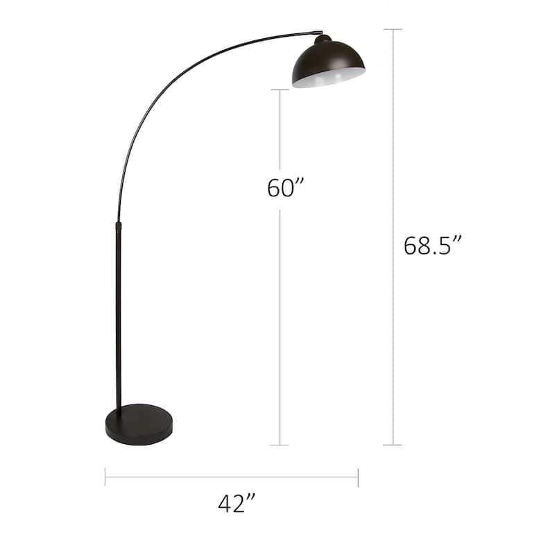 Strick & Bolton Arne Arch 68.5" Metal Floor Lamp