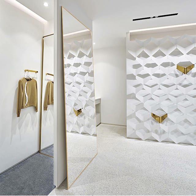 Neutypechic Huge Modern Metal Framed Floor Mirror