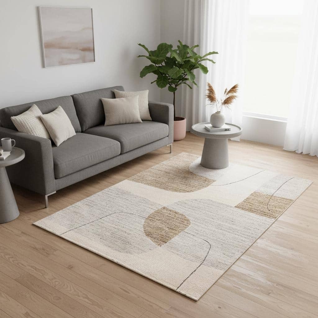 HomeRoots Geometric Modern Rectangle Area Rug - 5' X 8'