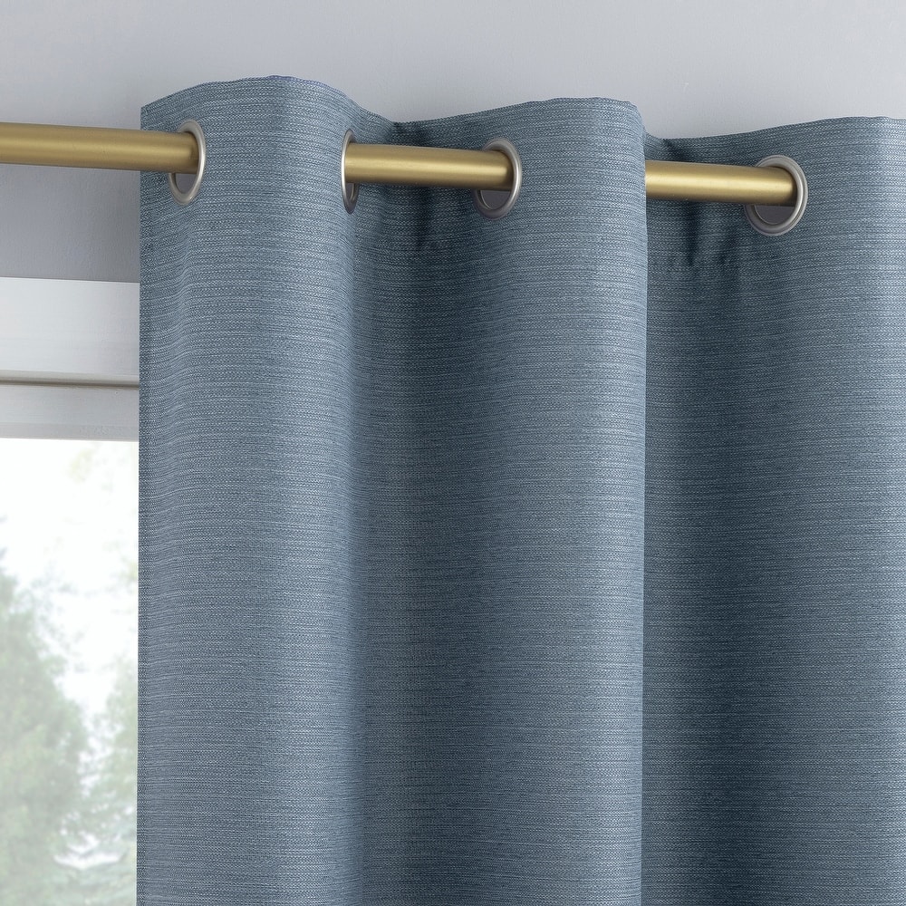 No. 918 Landon Textured Semi-Sheer Grommet 1-Piece Curtain Panel, Single Panel