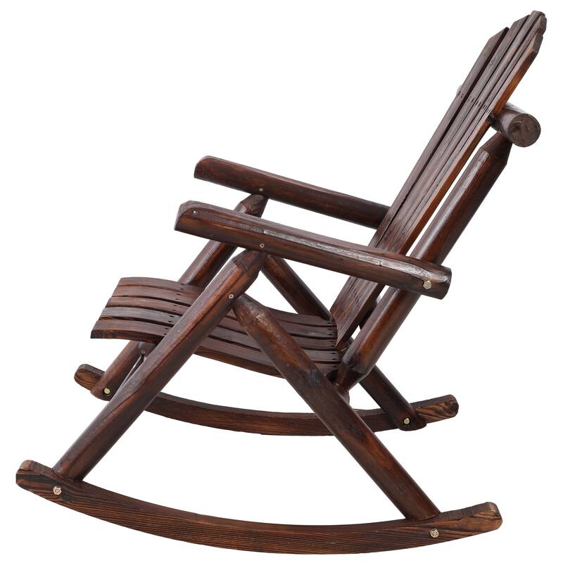 Wooden Porch Rocker Chair,Durable Wooden Porch Rocker Chair,Fir log Rocking Chair,Patio Rockers for Outside,Garde
