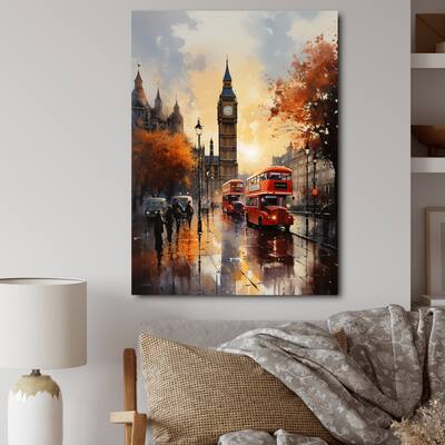 Designart "England City Skylineengland Landscape IV" England Wall Decor