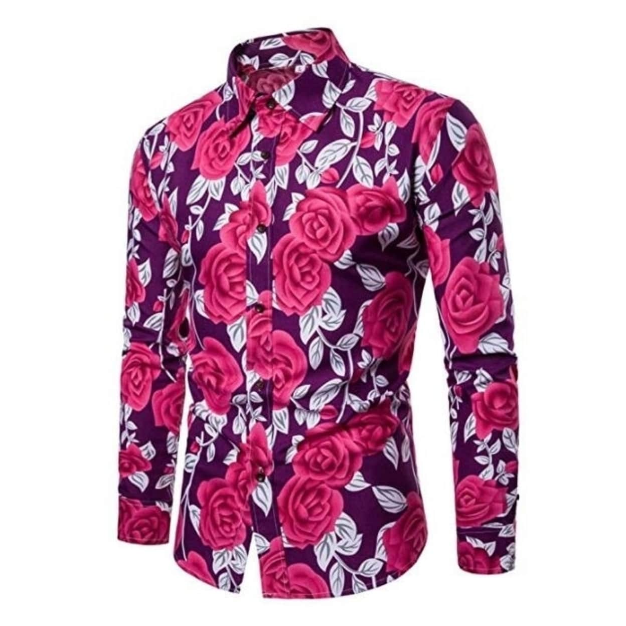 Mens Shirt Long Sleeve Floral Printed Slim Fit Button Down Stylish Dress Shirts Overstock 31154778 Also set sale alerts and shop exclusive offers only on shopstyle. mens shirt long sleeve floral printed slim fit button down stylish dress shirts