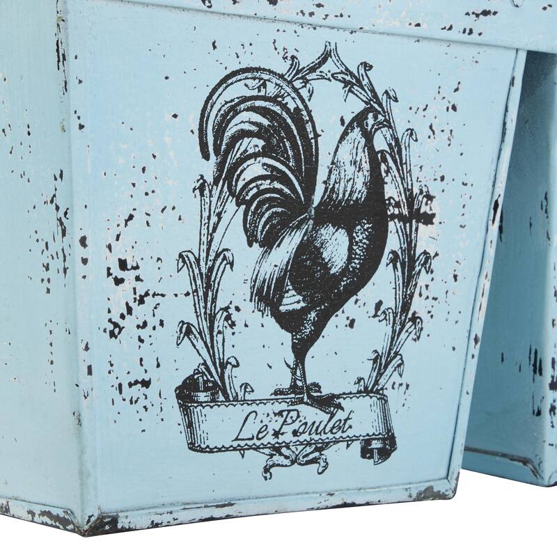 Metal Planter - Light Blue - Roche River Decor