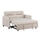 preview thumbnail 11 of 11, 57" Upholstered Sleeper Sofa 2 Seat Sofabed with 2 Pillow Pull-Out Sleeper