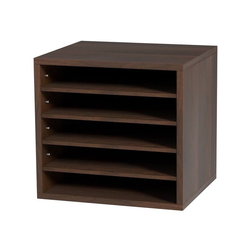 5 Compartments Office Literature Organizers Mailbox with Adjustable and Removable Shelves