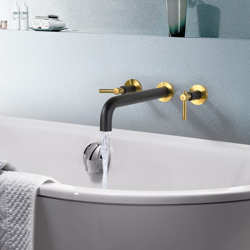 WOWOW Stainless Steel Wall-Mounted 12-Inch Bathtub Filler