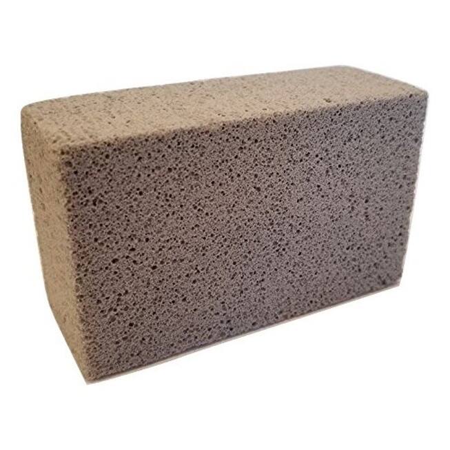 Handy Housewares Grill Cleaning Block - Non-Slip Grip Natural Pumice Stone BBQ / Flat Top Griddle Cleaner Brick - 1-pack
