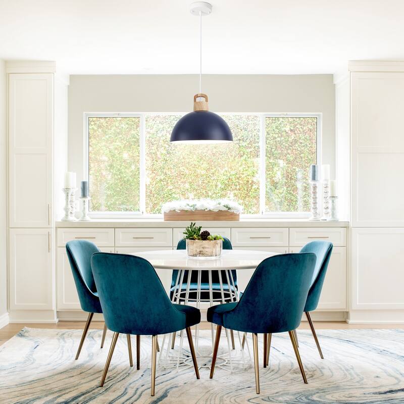 1-Light Rustic Hanging Pendant Light with Metal Shaded for Kitchen Island