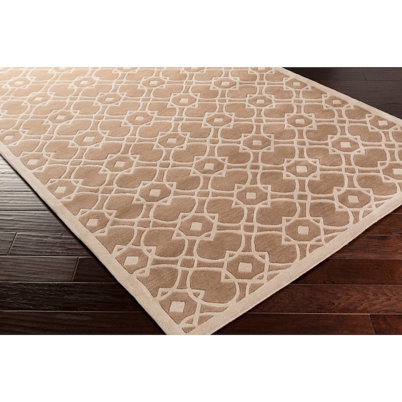 Hand-tufted Karen Contemporary Geometric Wool Area Rug