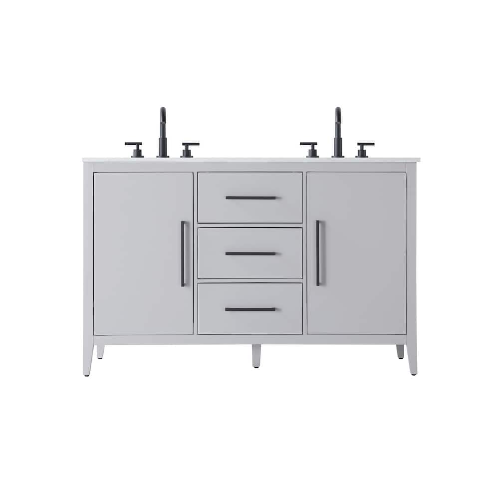 Elegant Lighting VF29354D Millie 54" Free Standing Double Basin Vanity