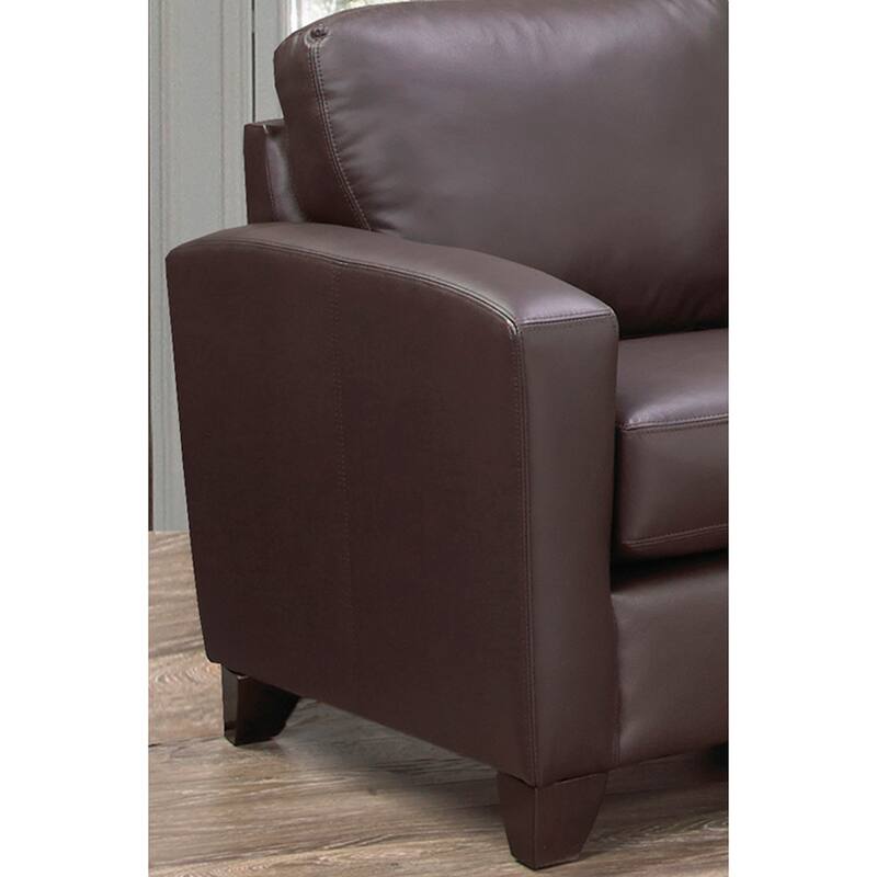Bryce Italian Top Grain Leather Sofa, Loveseat and Chair Set
