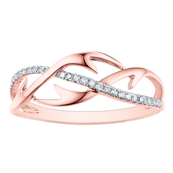Prism Jewel 0.07CT G-H//I1 Natural Diamond Light Weight Clover Wrap Ring