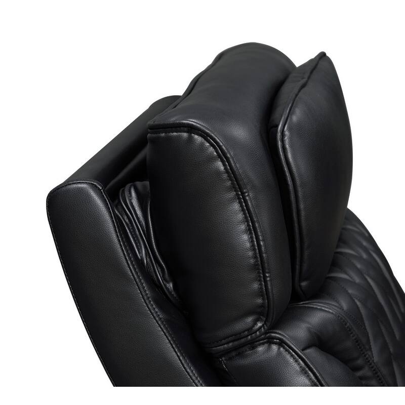 Jazz 37"W Leather Aire Transformer Power Reclining Chair w/Power Headrest, LED Lights, USB & USB-C Ports, Storage & Cupholders