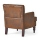 preview thumbnail 6 of 7, Malone Brown Espresso Tufted Club Chair by Christopher Knight Home