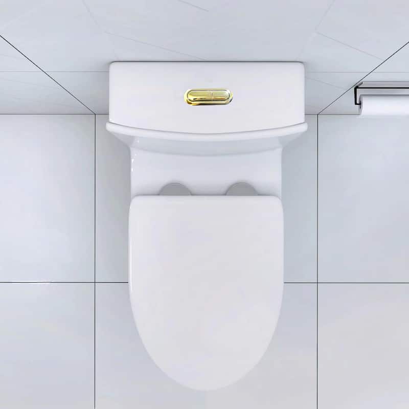 Elongated One Piece Toilet White