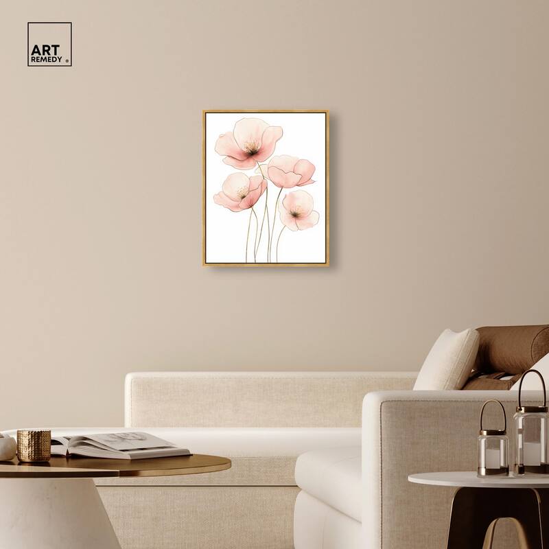 Pink Petal light Canvas by Art Remedy