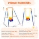 preview thumbnail 10 of 8, 3 in 1 Outdoor Swing Sets with 4 Foldable Sandbags and Removable Seat Perfect Gift for Kids - 44.09"L x 63.76"W x 62.20"H