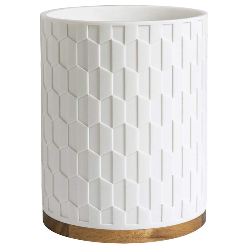 Sarasota Resin with Wood Wastebasket