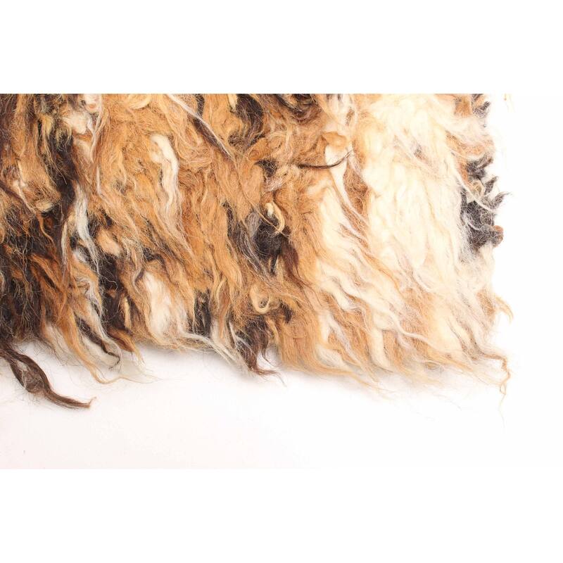 ECARPETGALLERY Braid weave Sienna Brown Wool Rug - 5'3 x 7'9