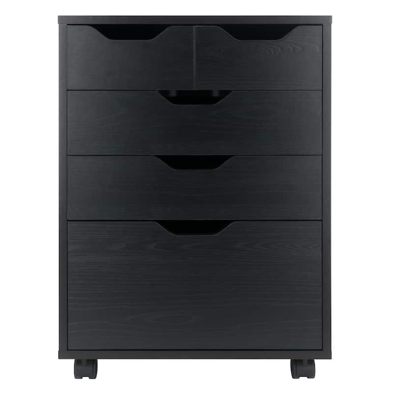 Halifax Bins & Drawers Storage Mobile Cabinet, Black
