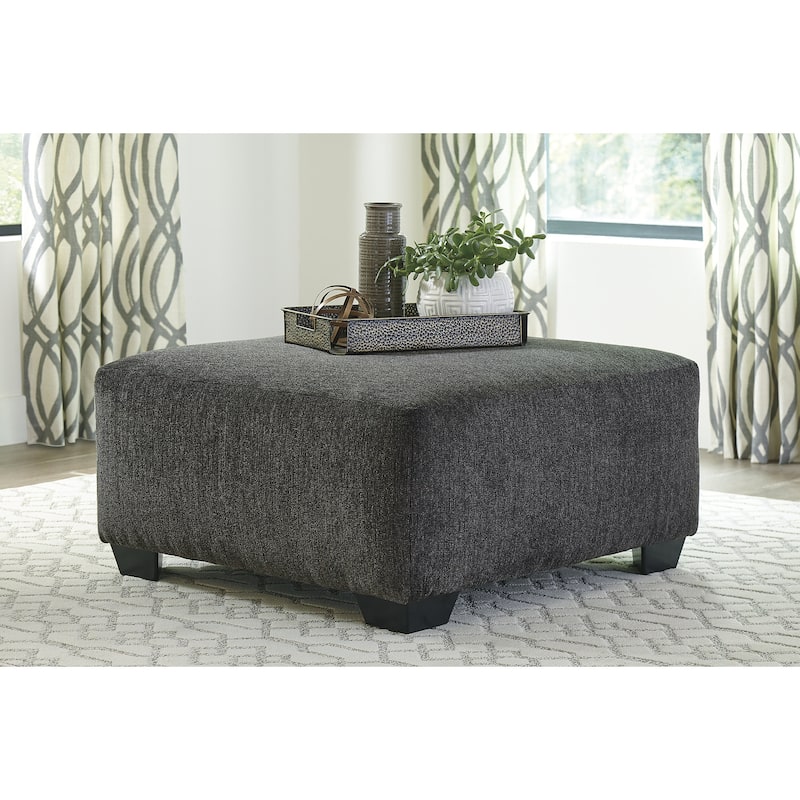 Signature Design by Ashley Ballinasloe Gray 3-Piece Sectional with Ottoman - 143" W x 92" D x 39" H