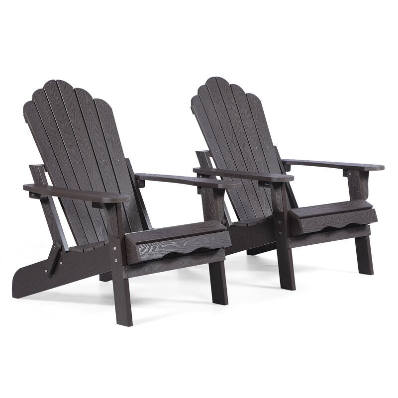 Haven Poly Resin Plastic Folding Adirondack Chair (Set of 2)
