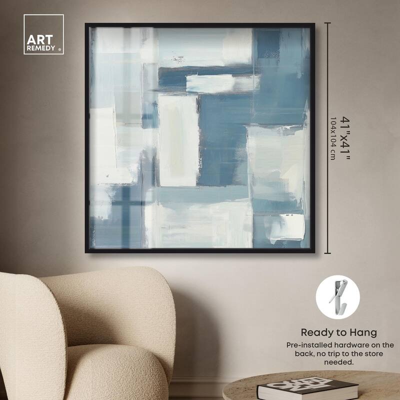 Deconstructed Blue III Shadowbox by Art Remedy