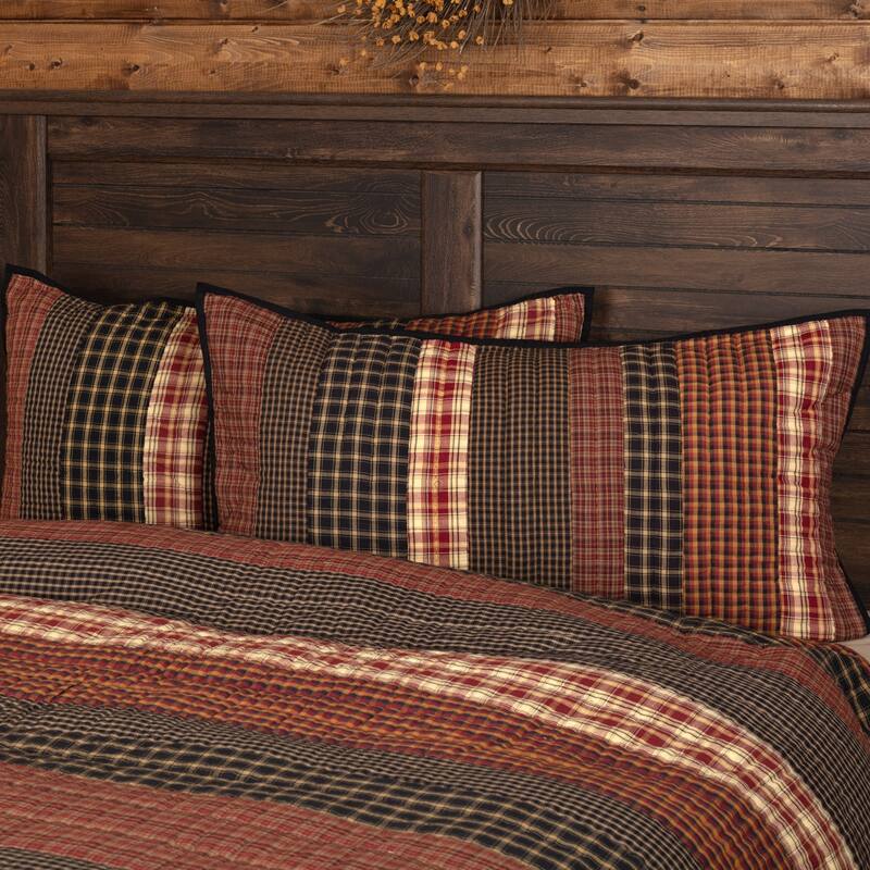 Red Rustic Beckham King Sham Cotton